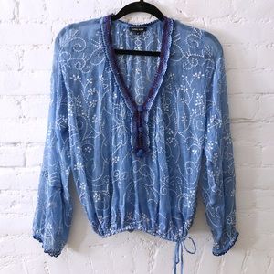 Embroidered Crochet Blouse // LOVE SAM